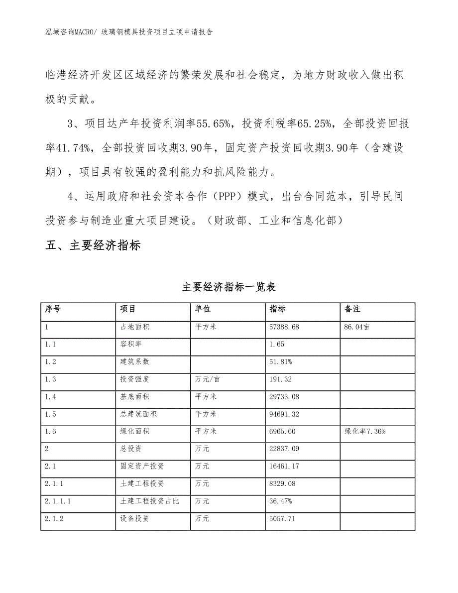 玻璃钢模具投资项目立项申请报告_第5页