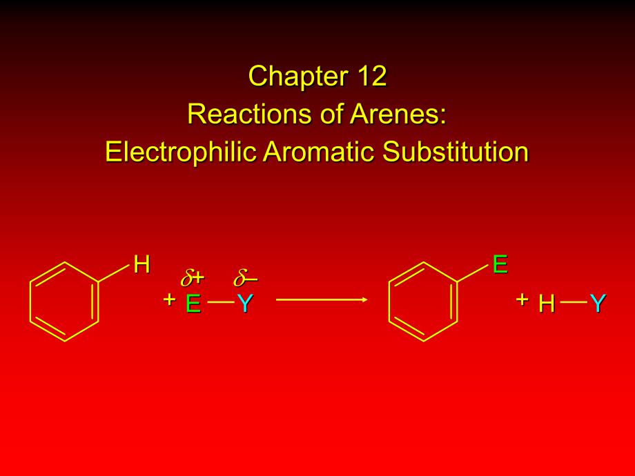 哥伦比亚大学有机化学-第12章-芳烃的反应-苯的典型亲电芳香族取代反应12.1_第1页
