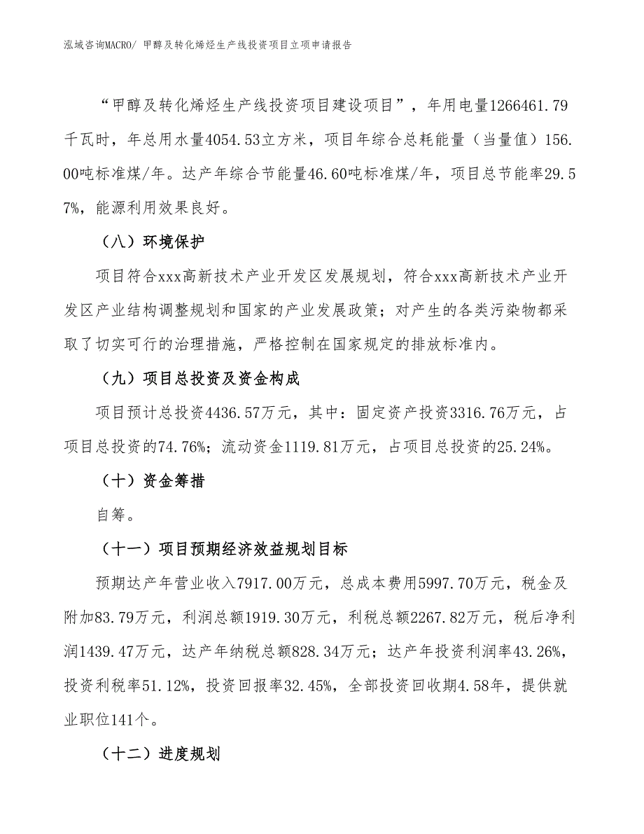 甲醇及转化烯烃生产线投资项目立项申请报告_第3页