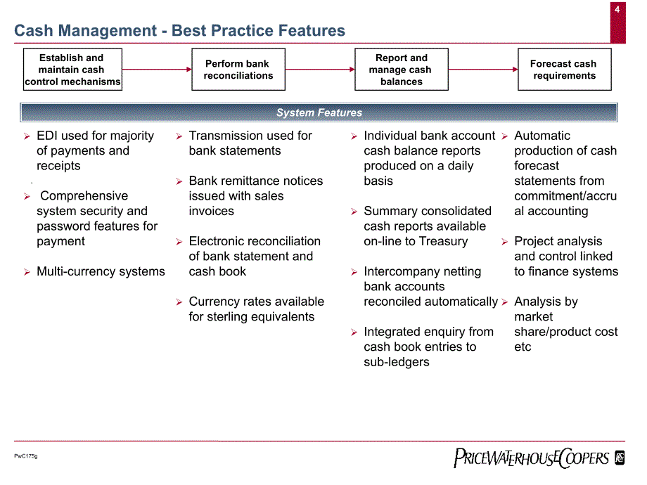 pwc的全球最佳财务实践fin-cm best practice financial processes cash management_第4页