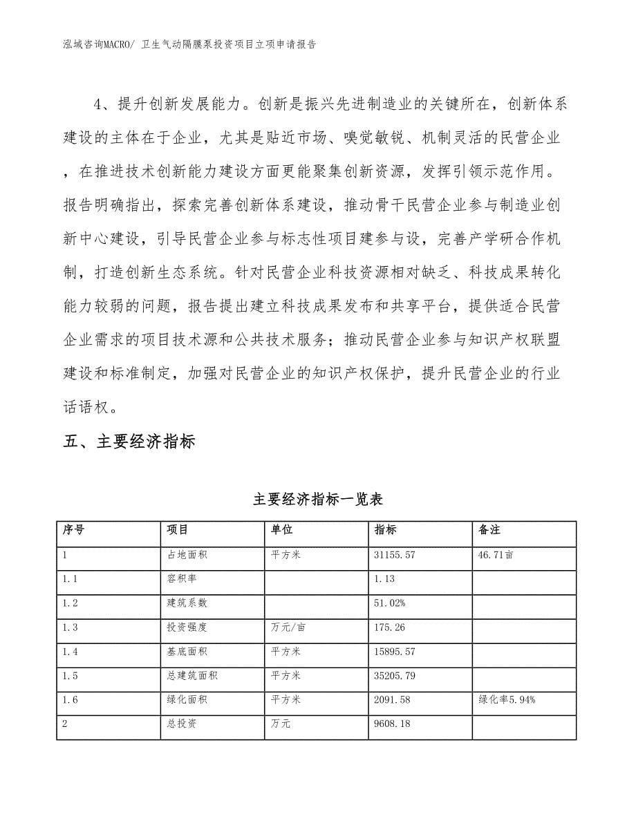 卫生气动隔膜泵投资项目立项申请报告_第5页