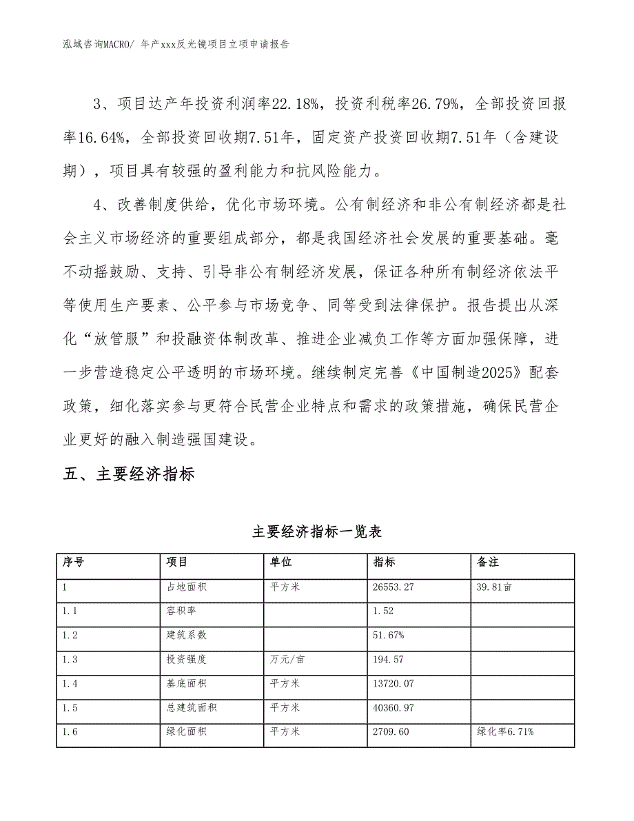 年产xxx反光镜项目立项申请报告_第5页