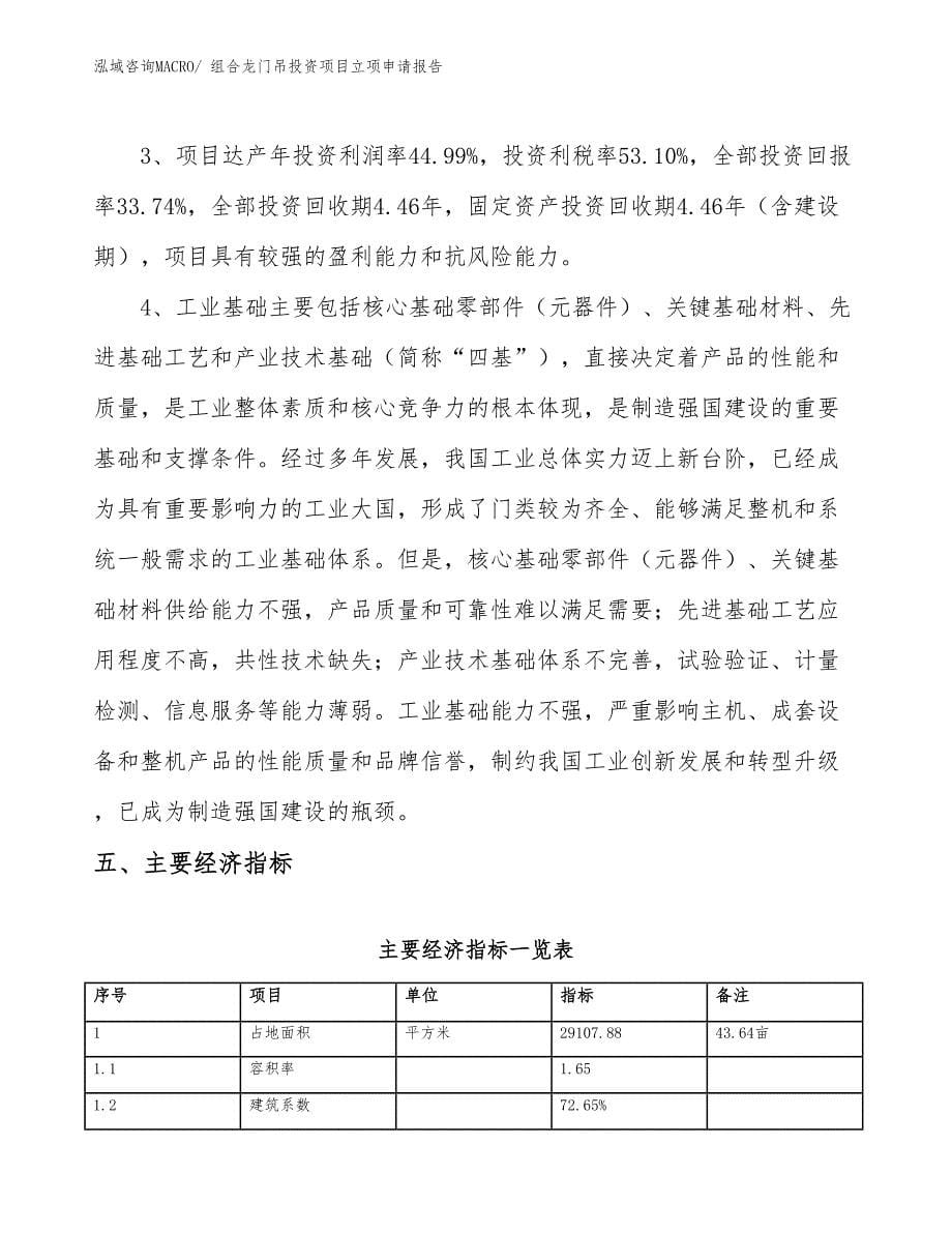 组合龙门吊投资项目立项申请报告_第5页