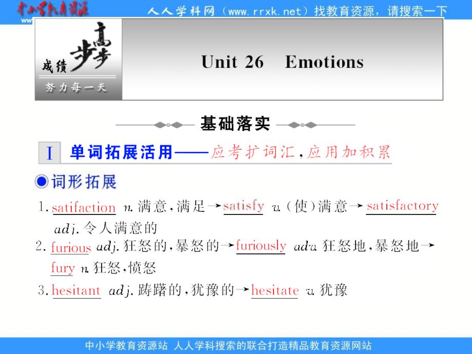 北师大版高三unit 26《emotions》ppt课件_第1页