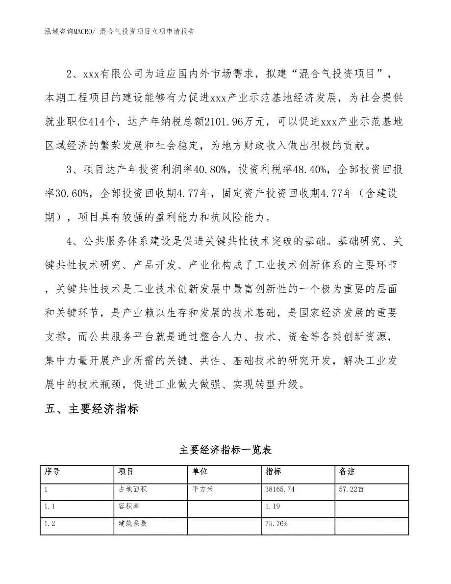 混合气投资项目立项申请报告_第5页