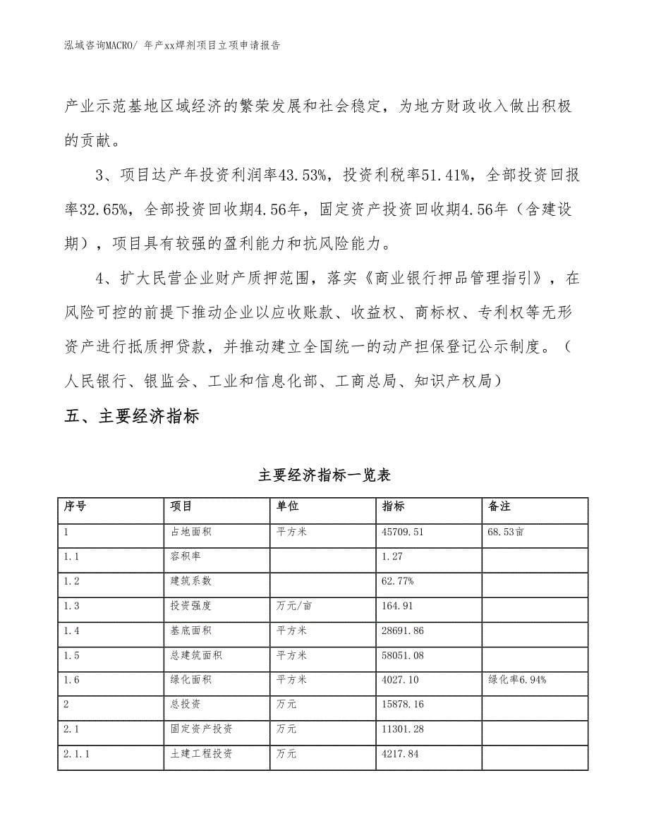 年产xx焊剂项目立项申请报告_第5页