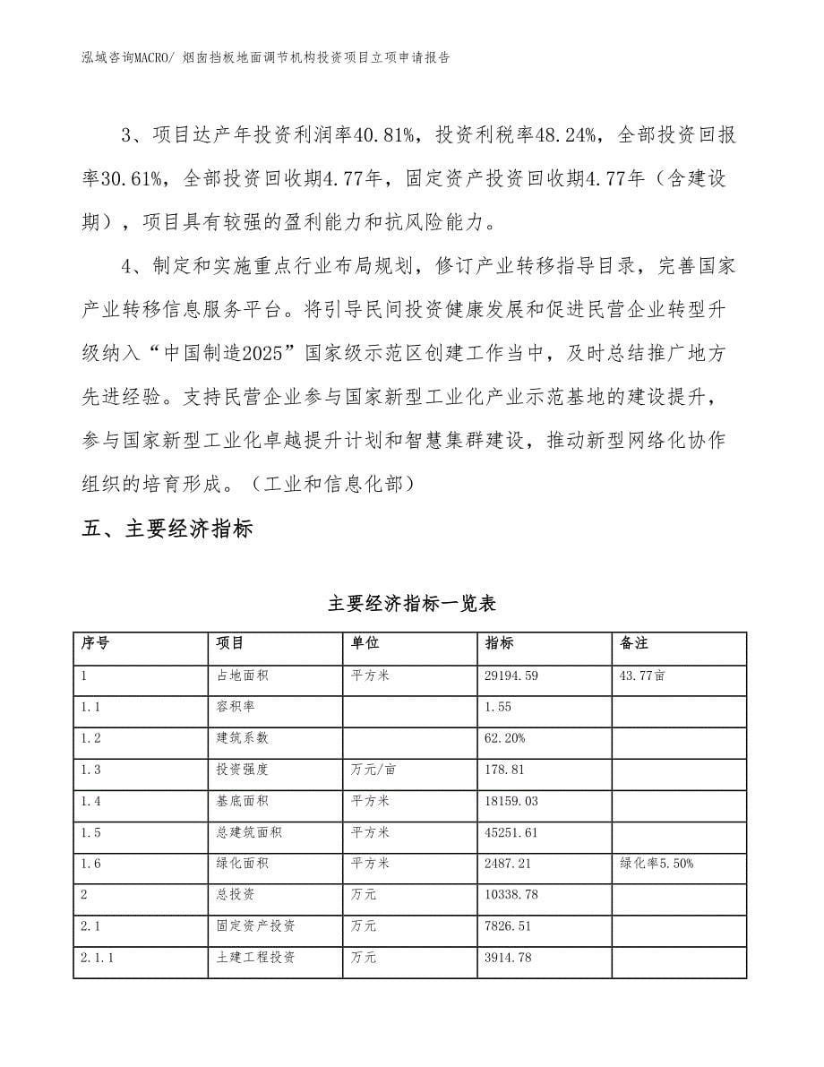 烟囱挡板地面调节机构投资项目立项申请报告_第5页