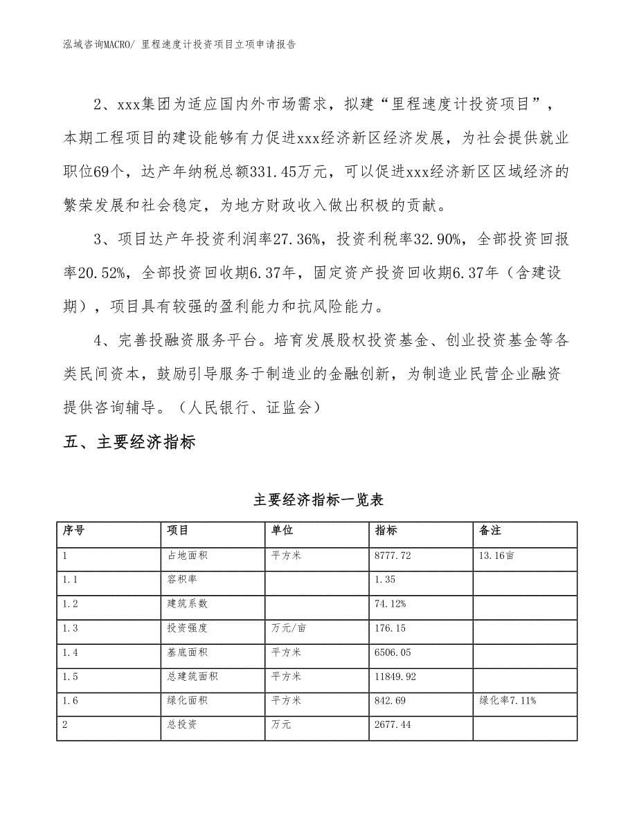 里程速度计投资项目立项申请报告 (1)_第5页