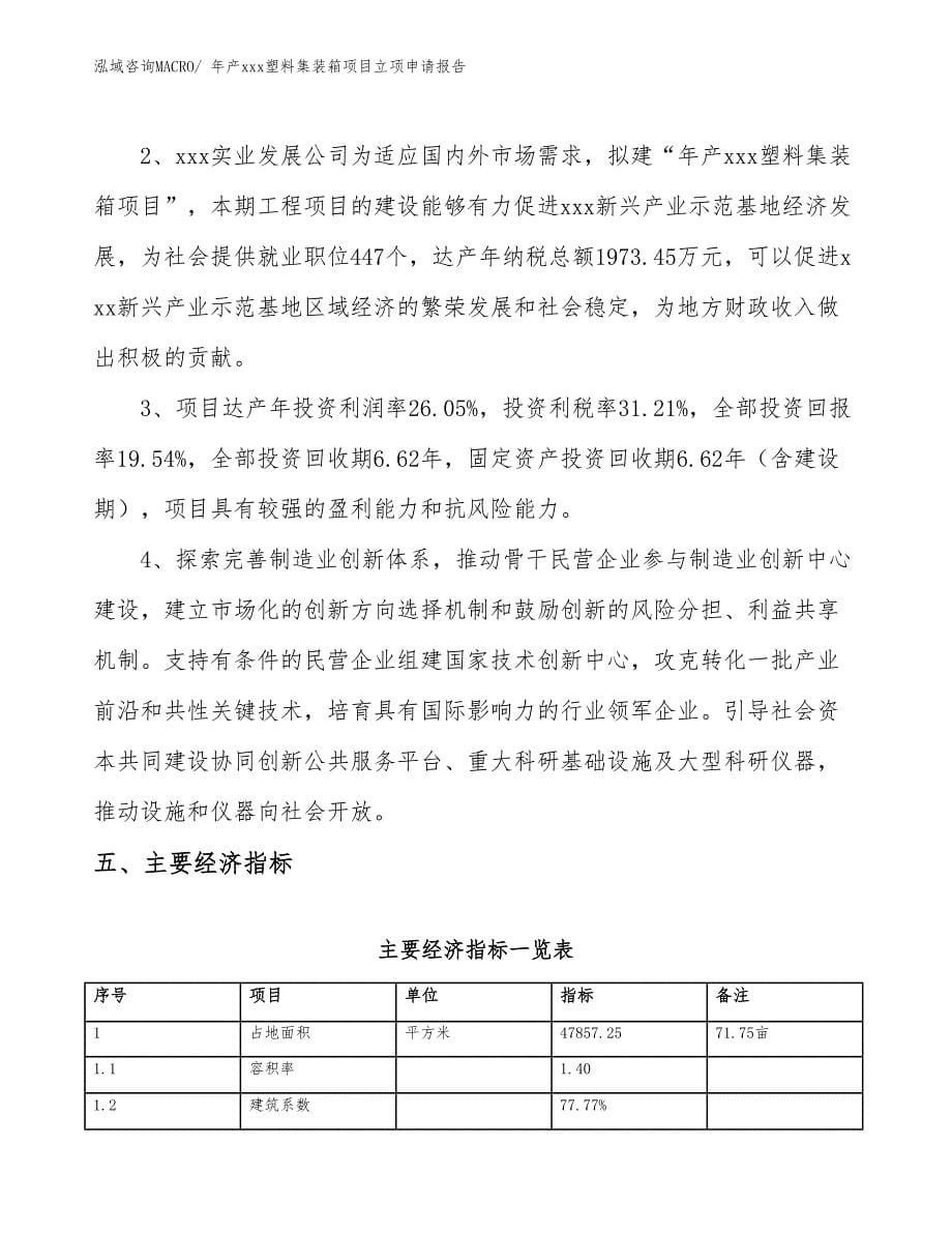 年产xxx塑料集装箱项目立项申请报告_第5页