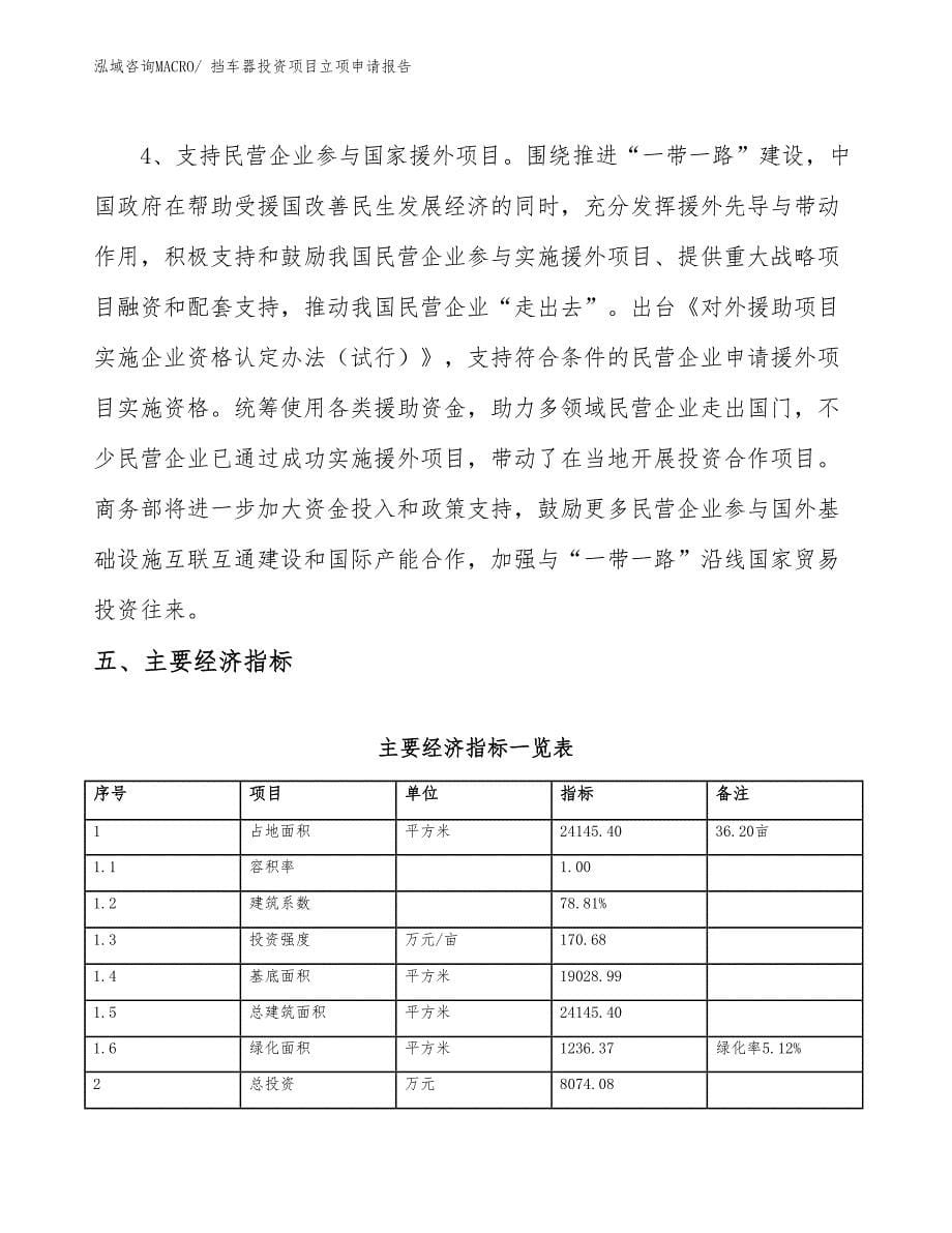 挡车器投资项目立项申请报告_第5页