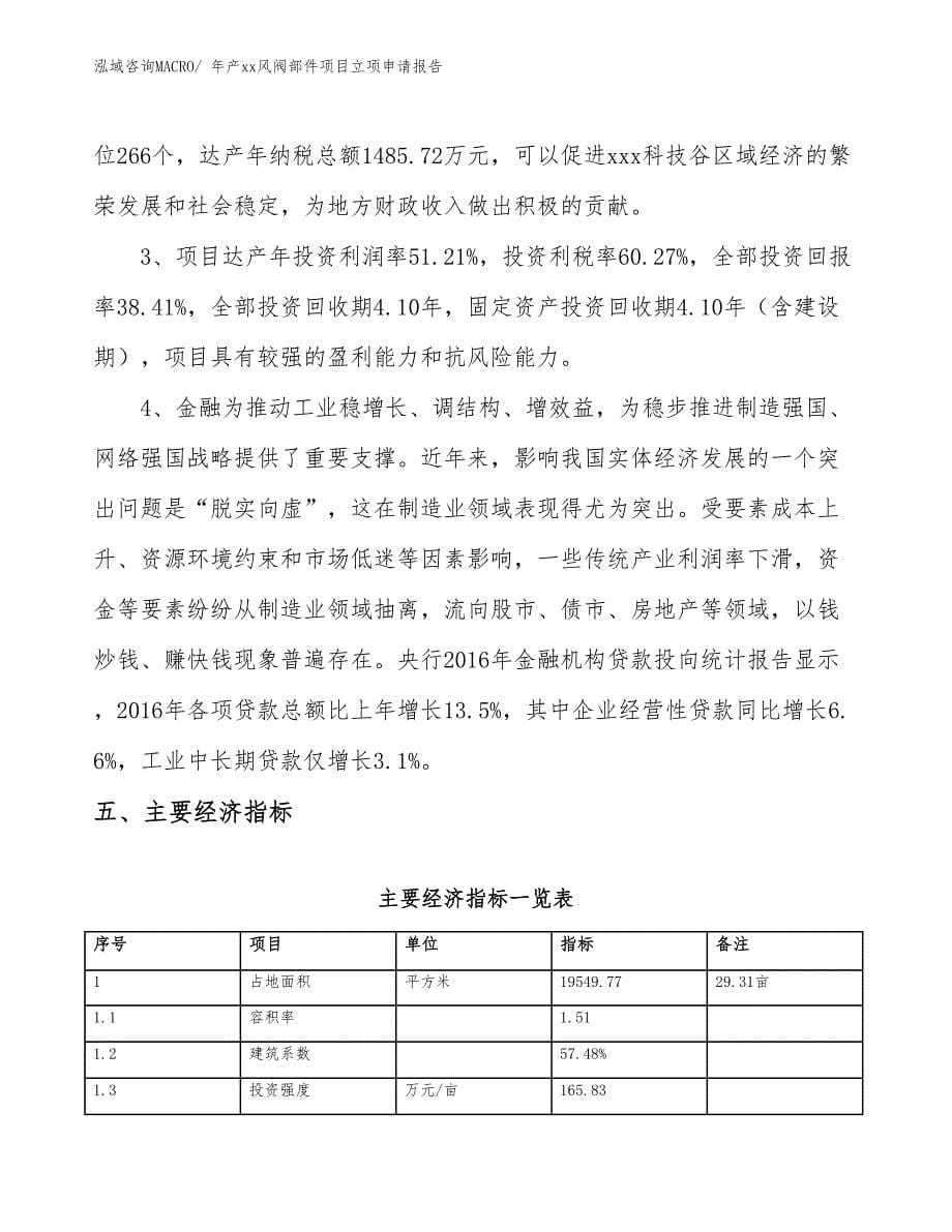 年产xx风阀部件项目立项申请报告_第5页