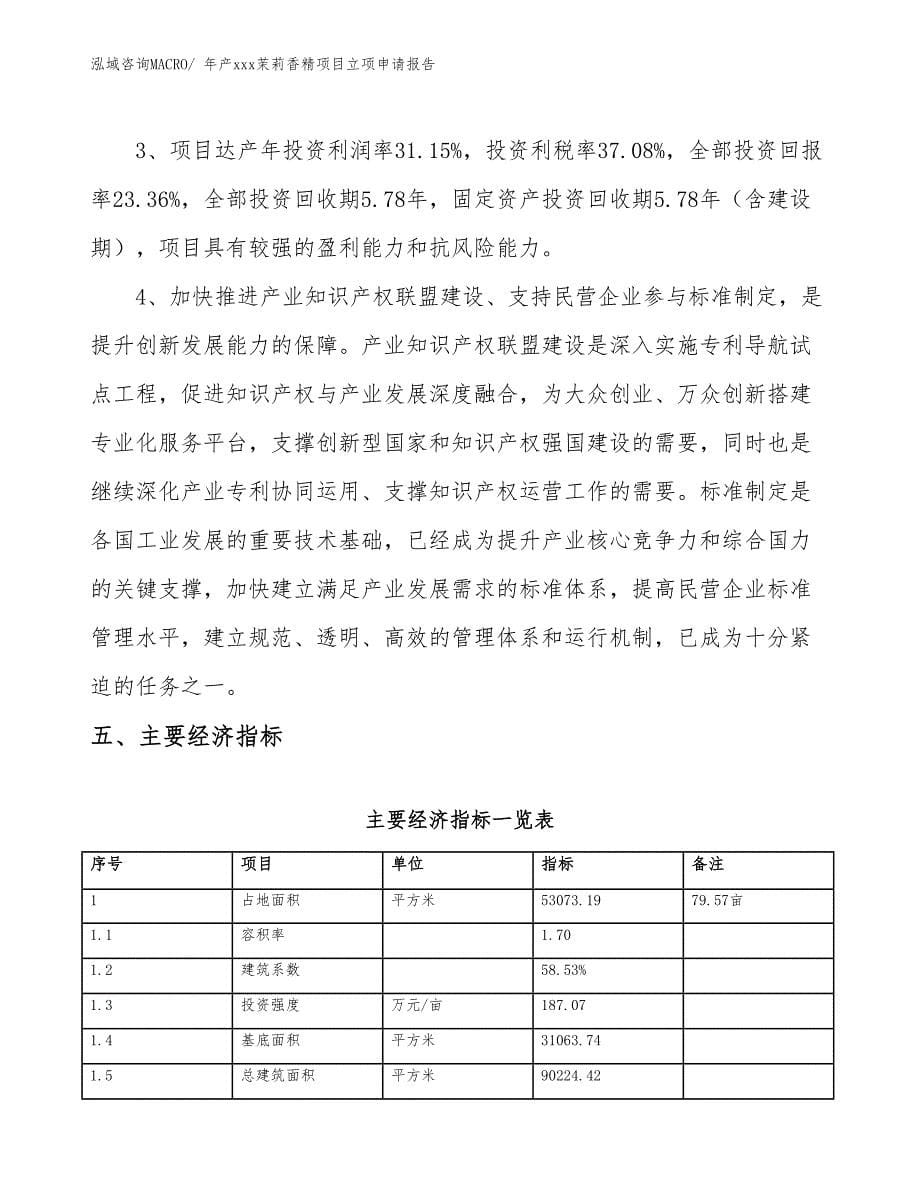 年产xxx茉莉香精项目立项申请报告_第5页