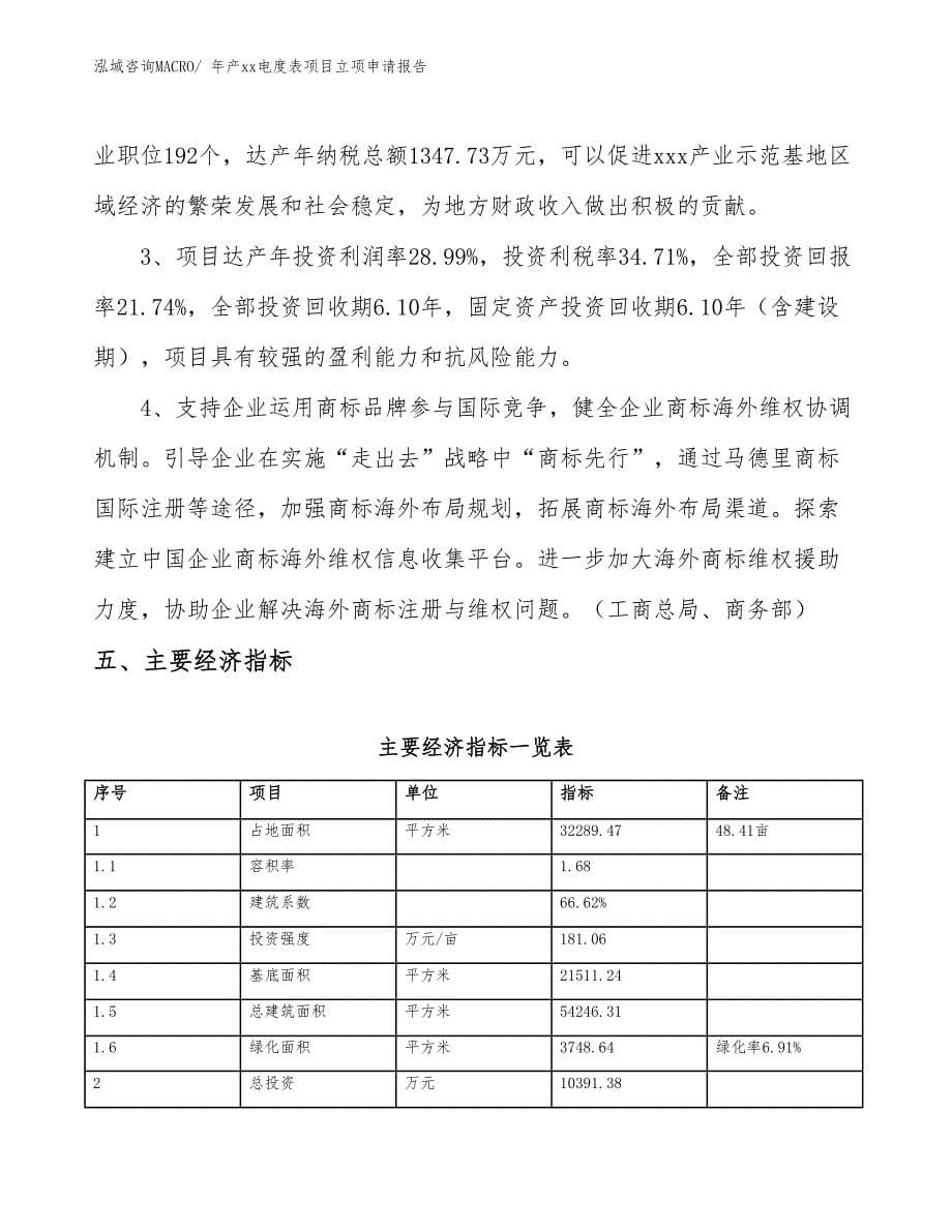 年产xx电度表项目立项申请报告_第5页