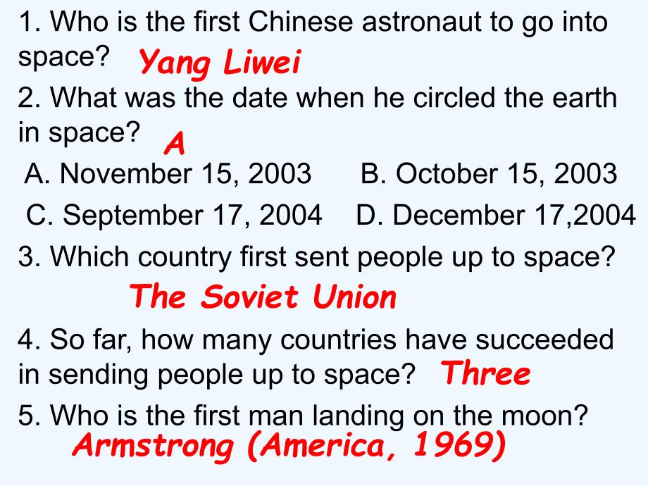 人教版高中英语必修三unit 4《astronomy the science of the stars》（period 3）课件_第4页