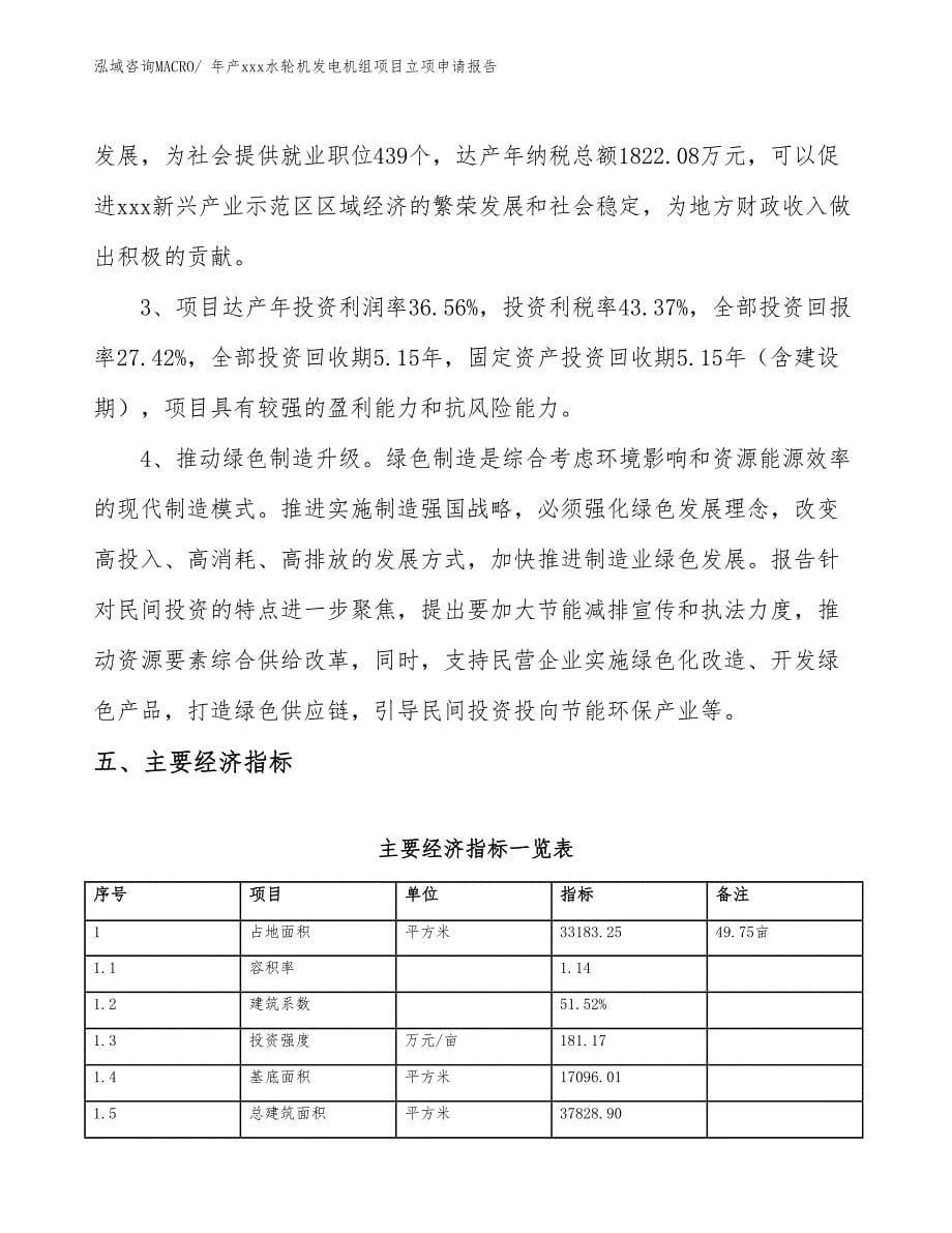 年产xxx水轮机发电机组项目立项申请报告_第5页