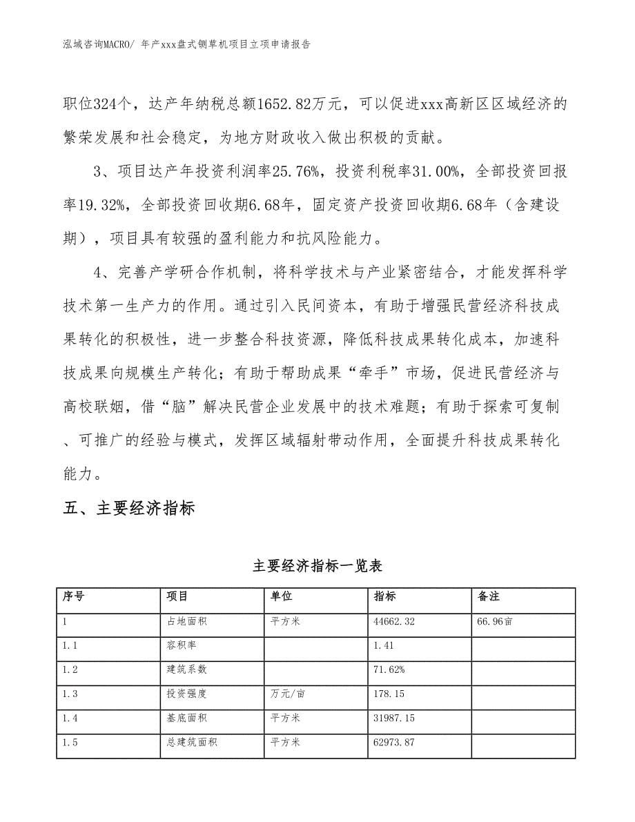 年产xxx盘式铡草机项目立项申请报告_第5页