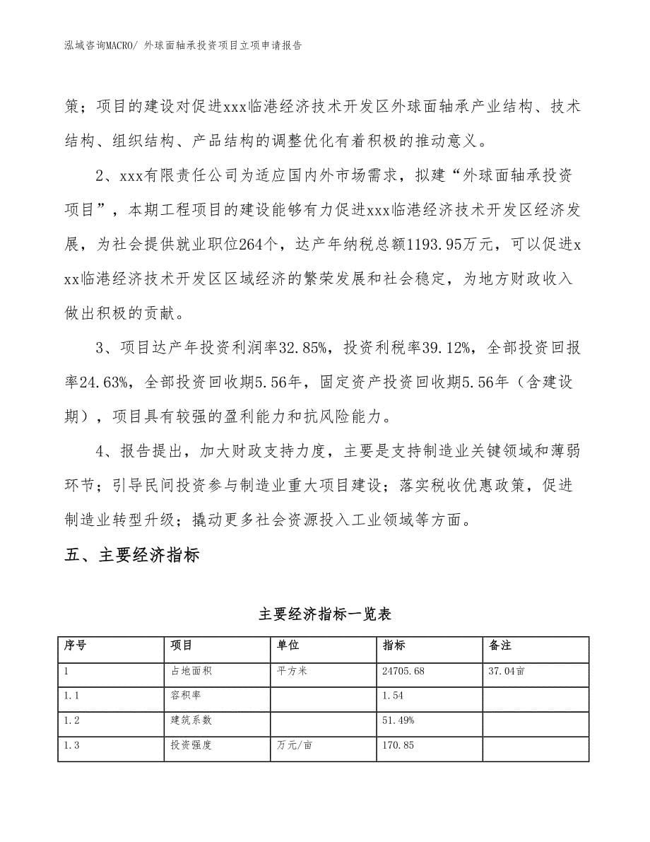 外球面轴承投资项目立项申请报告 (1)_第5页