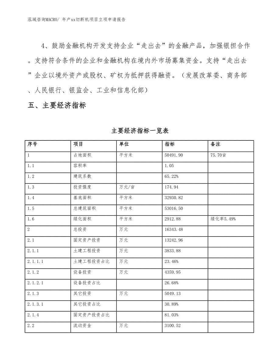 年产xx切断机项目立项申请报告_第5页