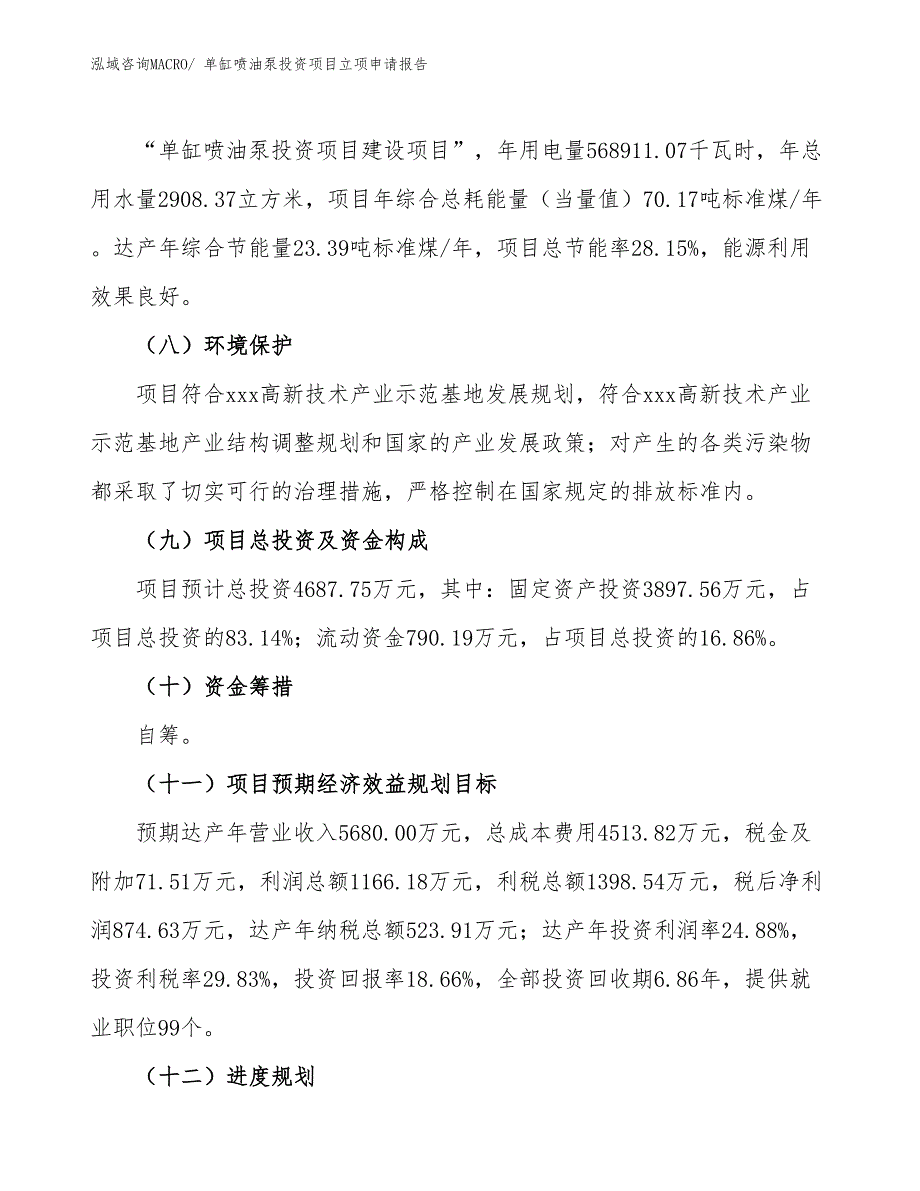 单缸喷油泵投资项目立项申请报告_第3页