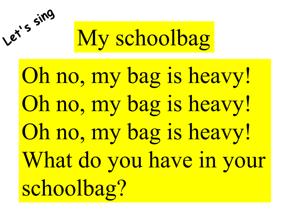新版小学四年级上册英语unit 2 my schoolbag 第六课时 课件（人教pep版）_第4页