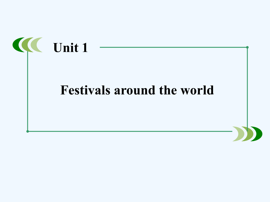 人教版高中英语必修三unit 1《festivals around the world》（第1课时）课件_第1页