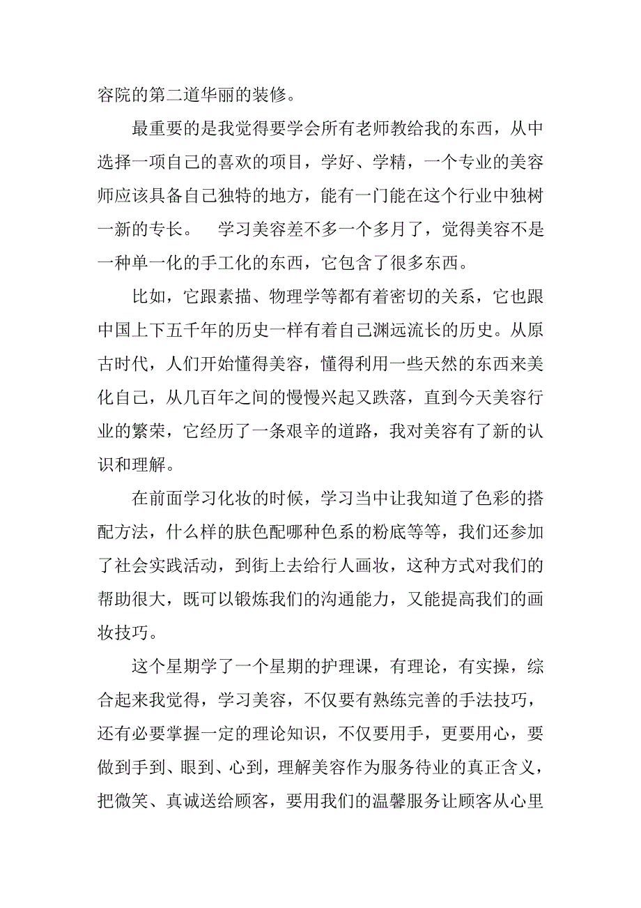 培训美容的个人总结_第2页