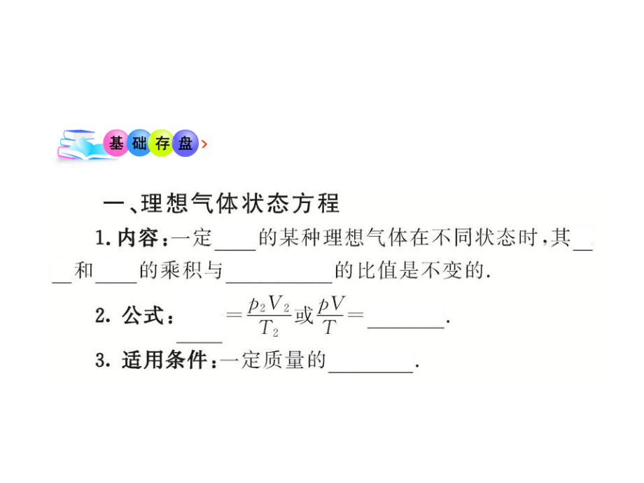 高二物理课件2.4理想气体状态方程（沪科版选修3-3）_第3页