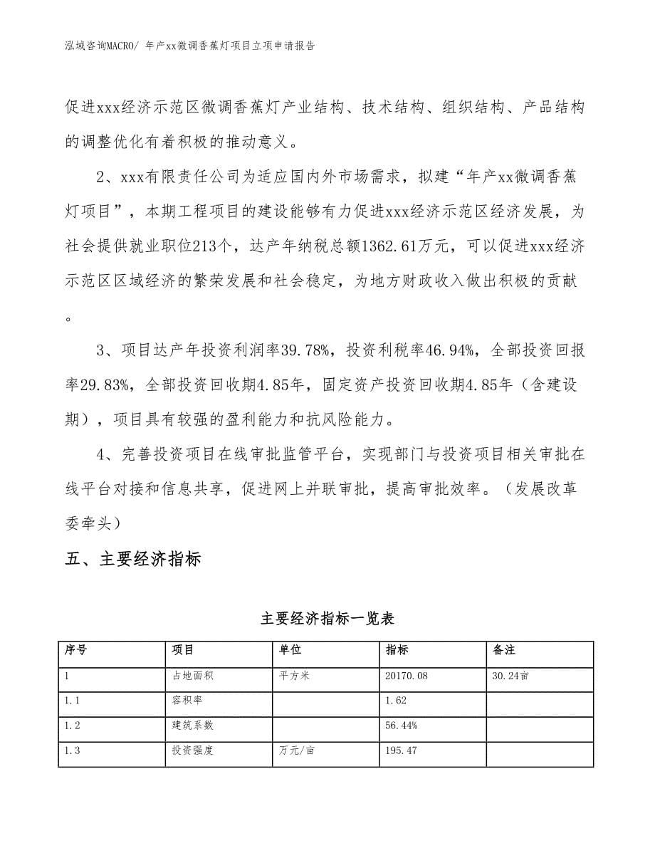 年产xx微调香蕉灯项目立项申请报告_第5页