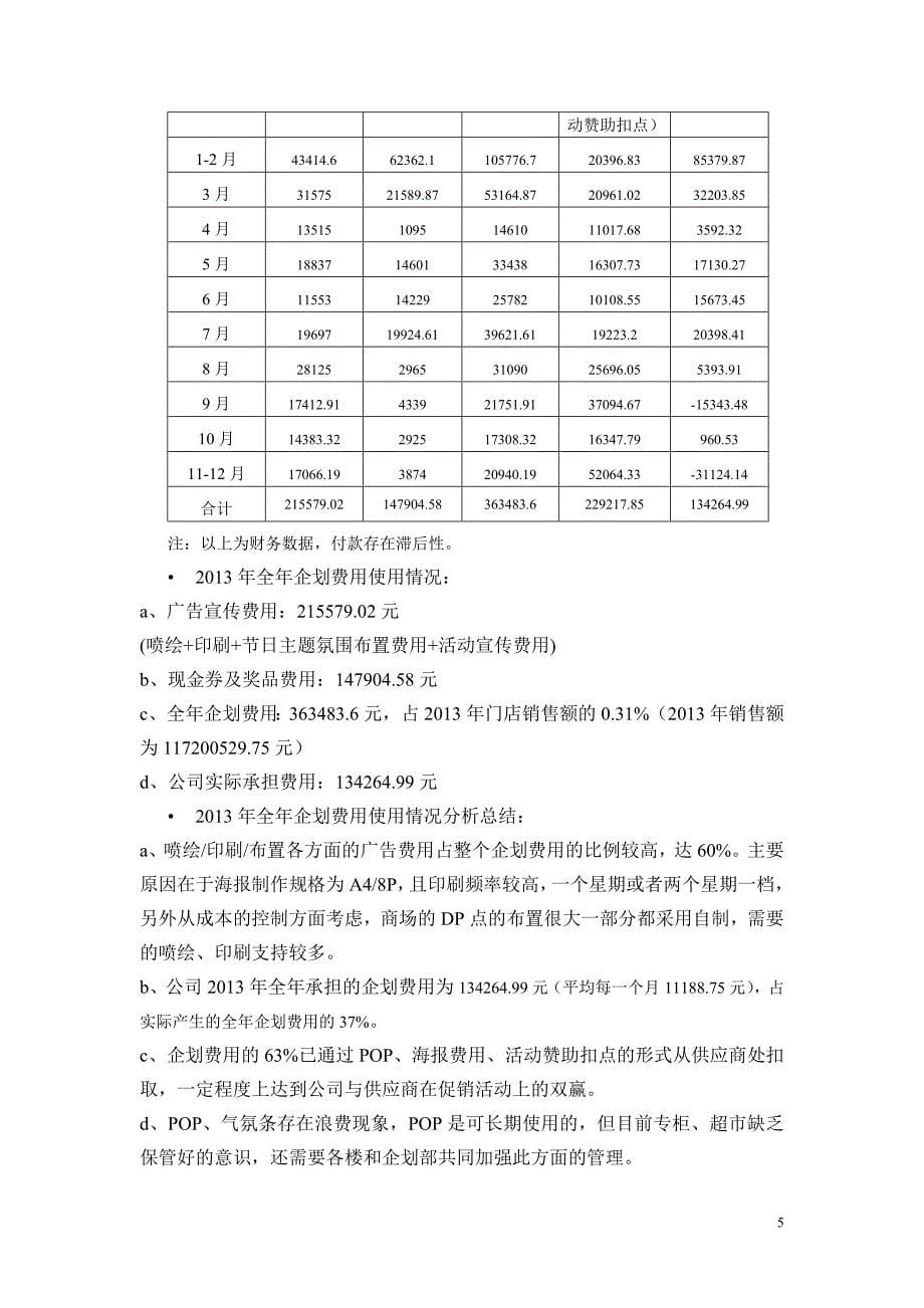 购物中心年度总结与年计划_第5页