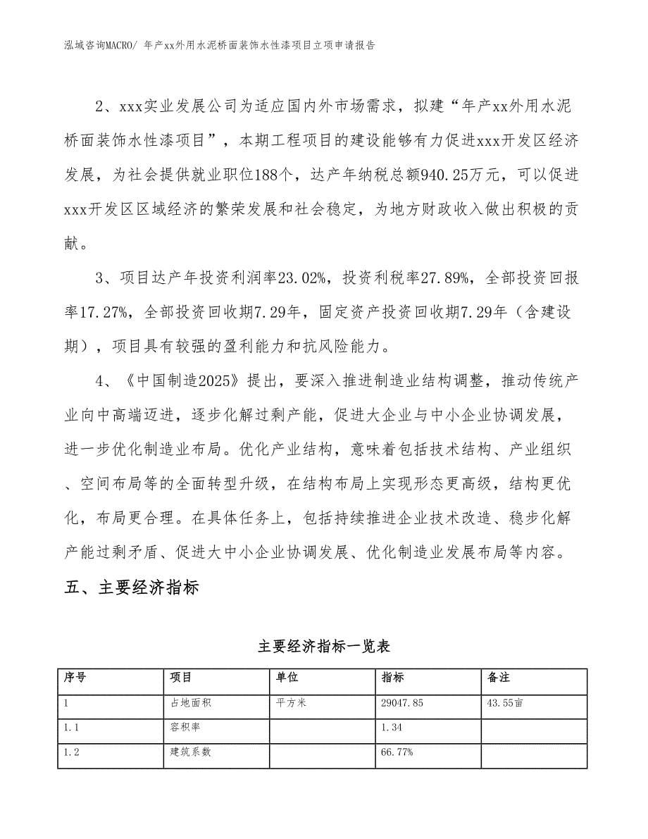 年产xx外用水泥桥面装饰水性漆项目立项申请报告_第5页