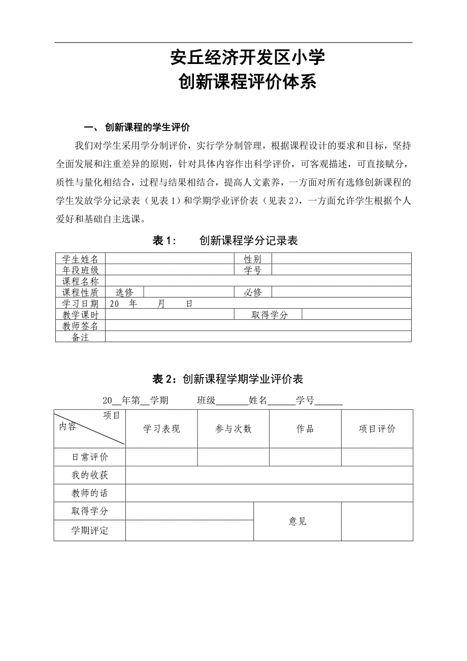 《课程评价体系》word版_第1页