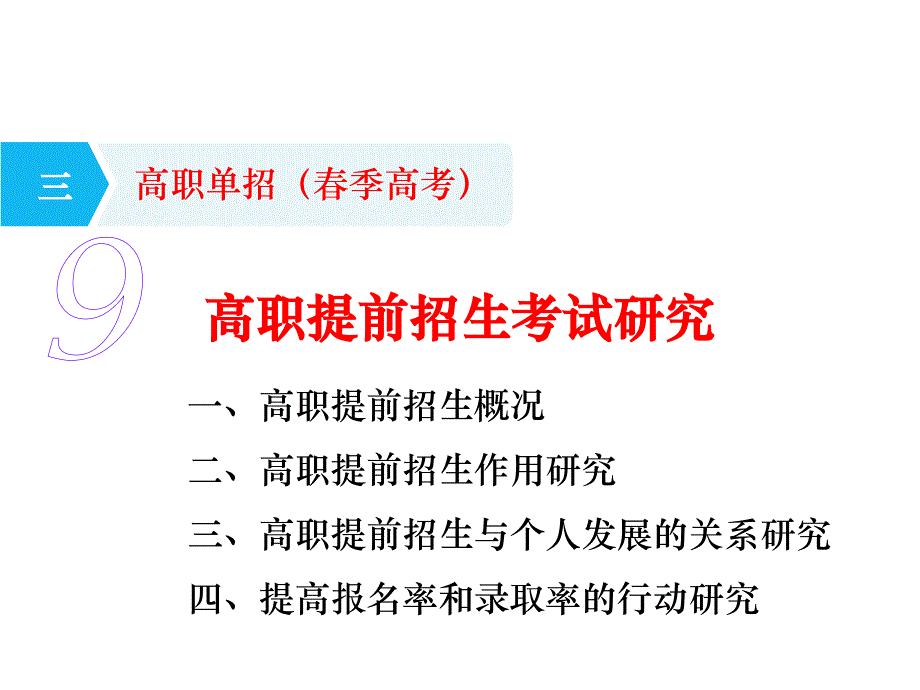 高职提前招生考试研究_第1页