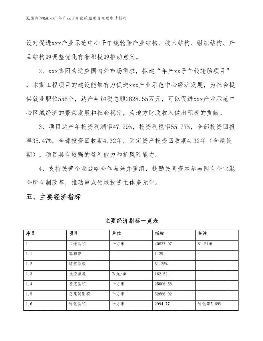 年产xx子午线轮胎项目立项申请报告_第5页