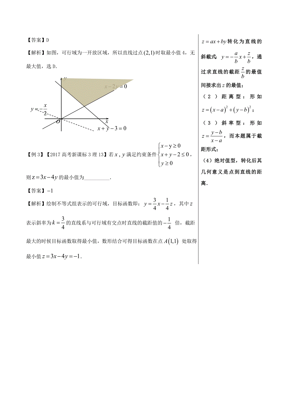 高考专题第57题 线性规划问题-2019精品之高中数学（理）黄金100题---精校解析 Word版_第3页