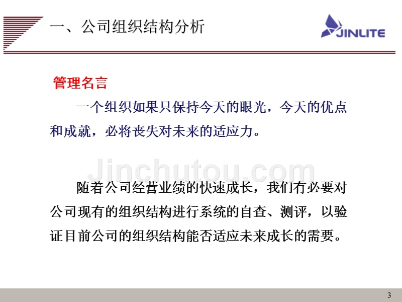 【5A版】公司组织结构分析、各部门职能分析报告_第3页