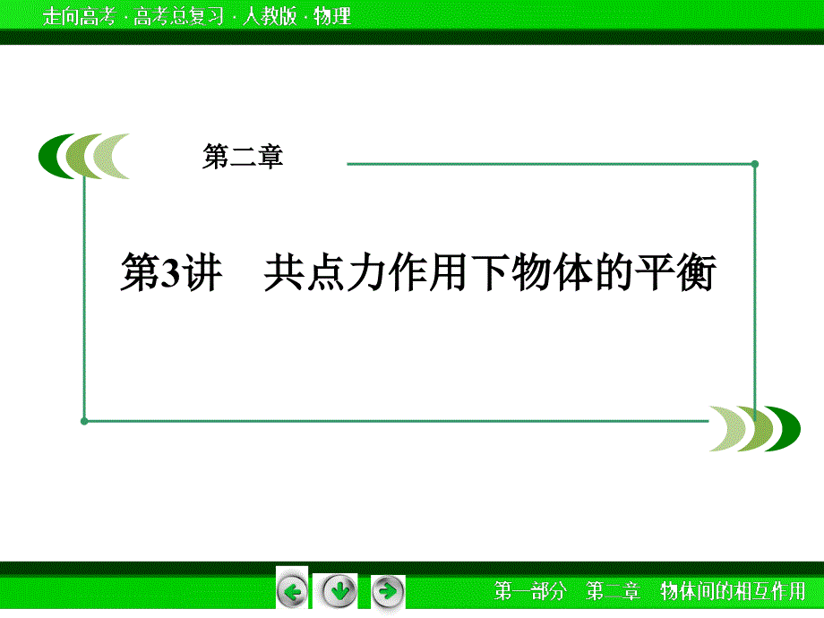 届高三物理人教版一轮复习课件：第2章 第3讲共点力作用下物体的平衡_第3页