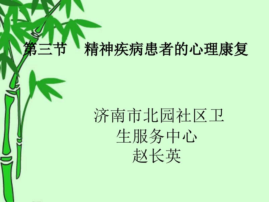 精神疾病患者的心思康复_第1页