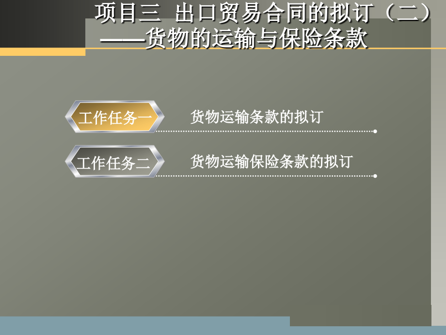 项目三出口贸易合同拟订(二)货物的运输与保险条款_第3页