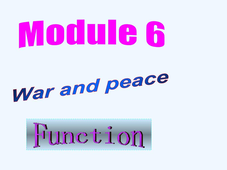 高中英语 module6 function课件 外研版选修6_第1页