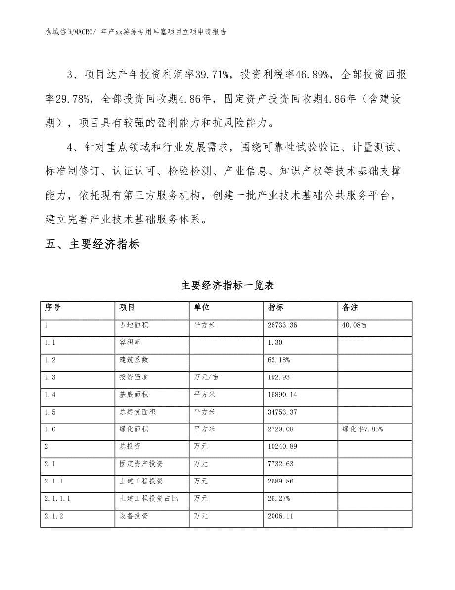 年产xx游泳专用耳塞项目立项申请报告_第5页