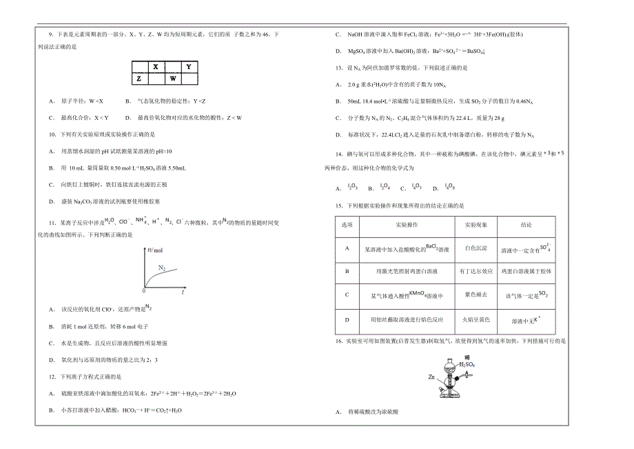 名校试题2019届福建省高三上学期第一次月考化学---精校解析Word版_第2页