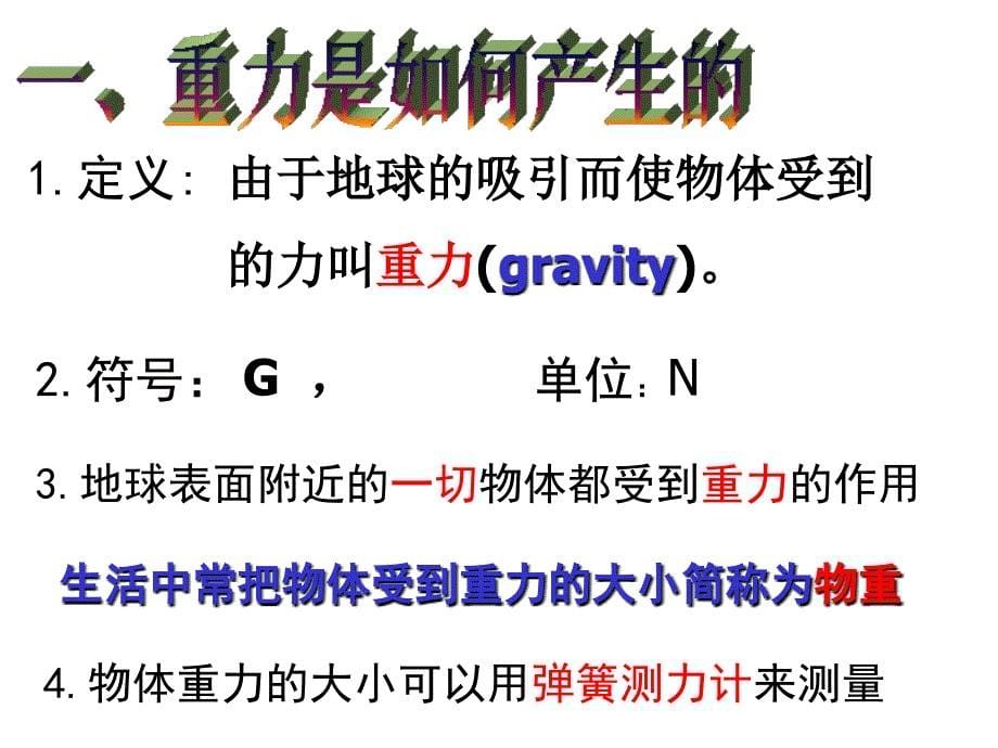 物理：8.2《重力》课件(苏科版八年级下)_第5页