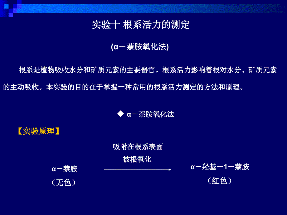 实验十根系活力的测定-α-萘胺氧化法_第2页