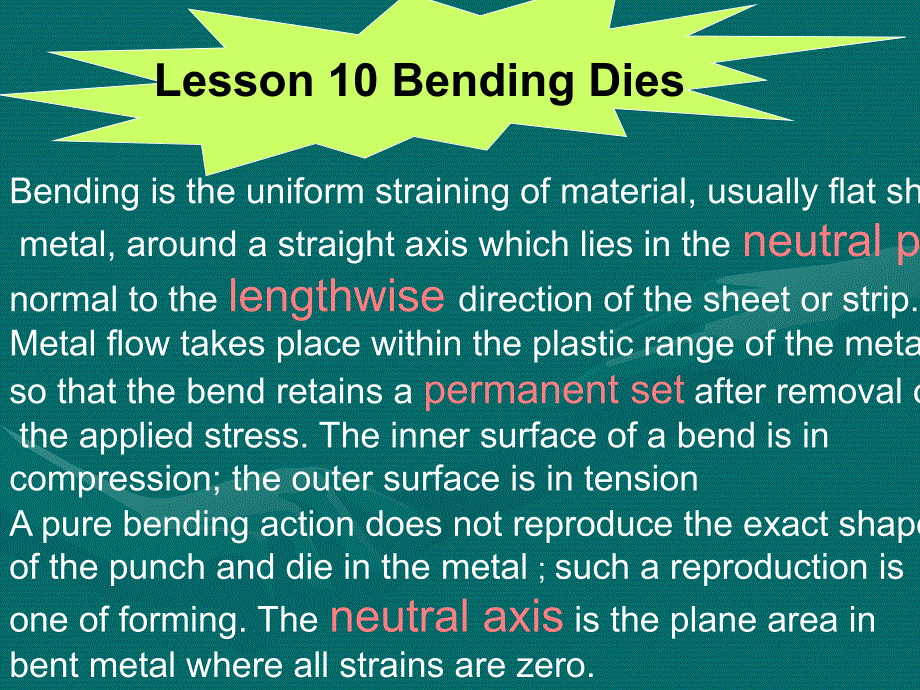 模具专业英语bending_第1页