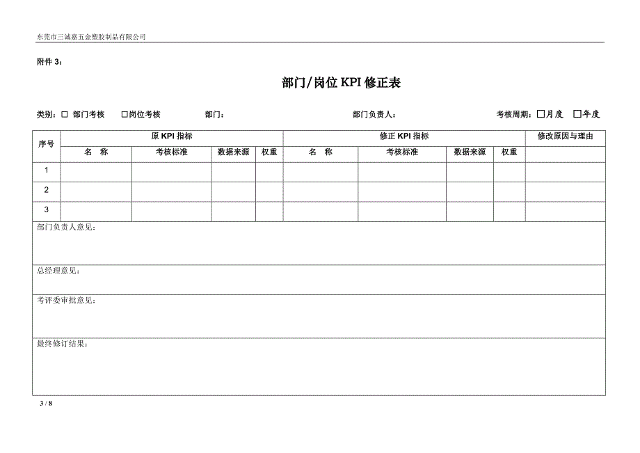 《kpi考核表单》word版_第3页