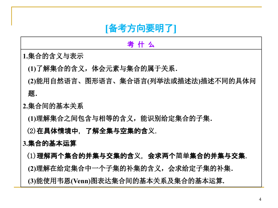 届高考数学（文）一轮复习课件（苏教版）：01第一章集合与常用逻辑用语（回扣主干知识+突破热点题型+提升_第4页