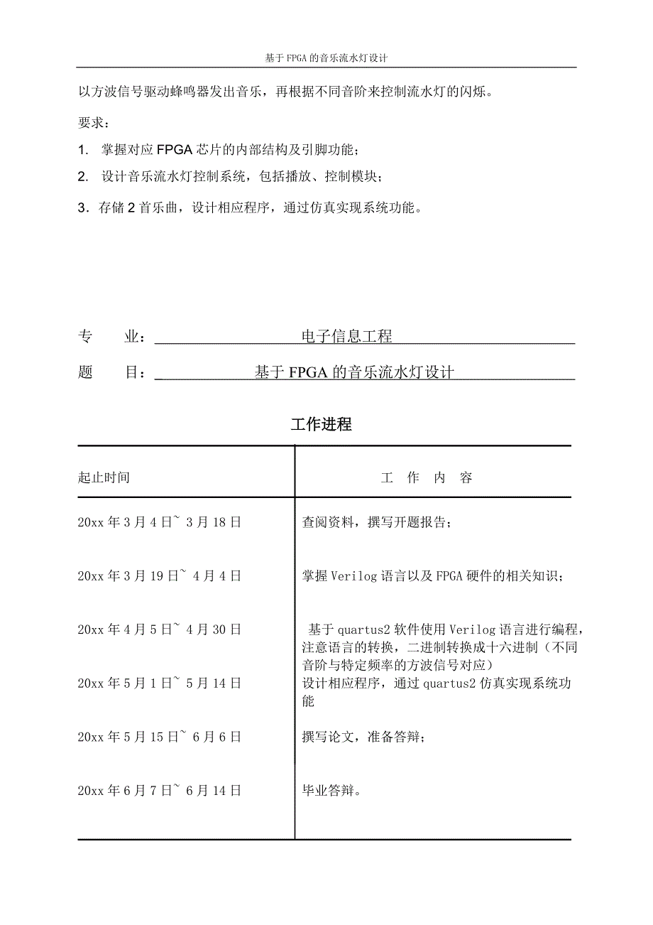 基于FPGA的音乐流水灯设计-电子信息工程毕业设计（论文）_第3页