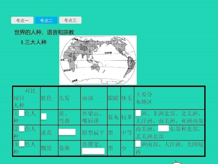 中考地理 第一部分 世界地理(上)第5讲 世界的居民课件_第5页