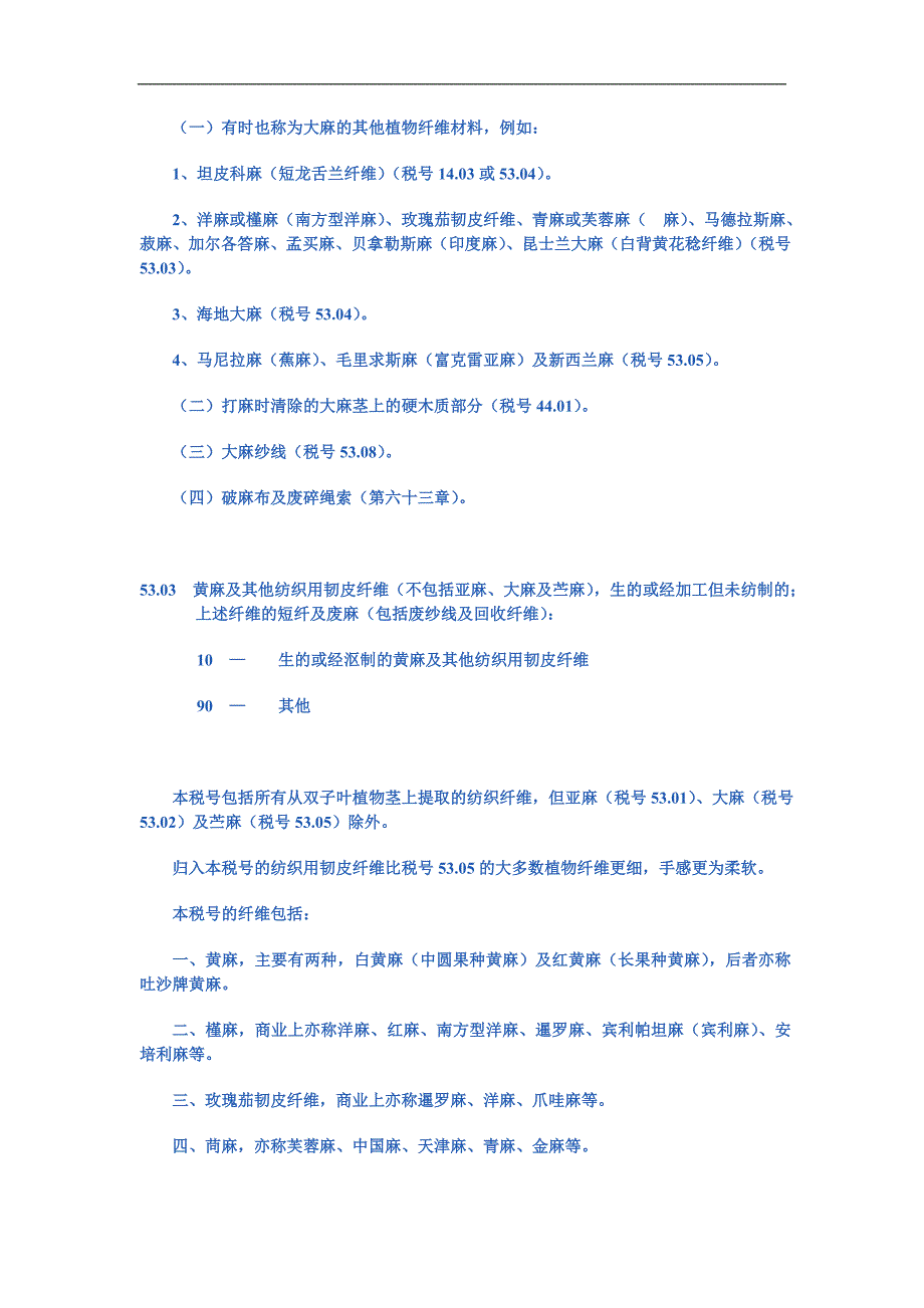 第五十三章 其他植物纺织纤维;纸纱线及其机织物_第4页