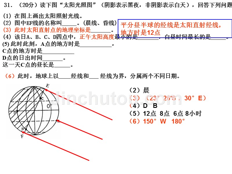 地理第一次月考试卷讲评_第5页